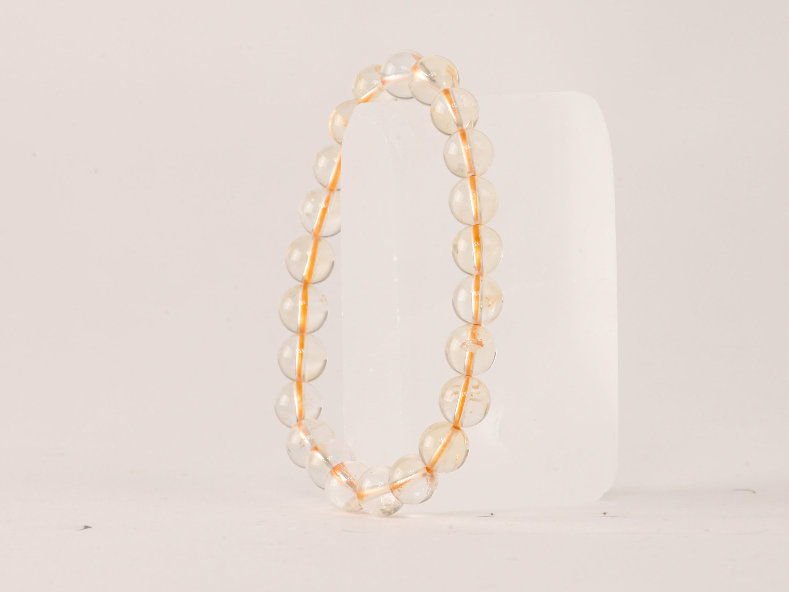 Bracelet Citrine naturelle perles 8mm