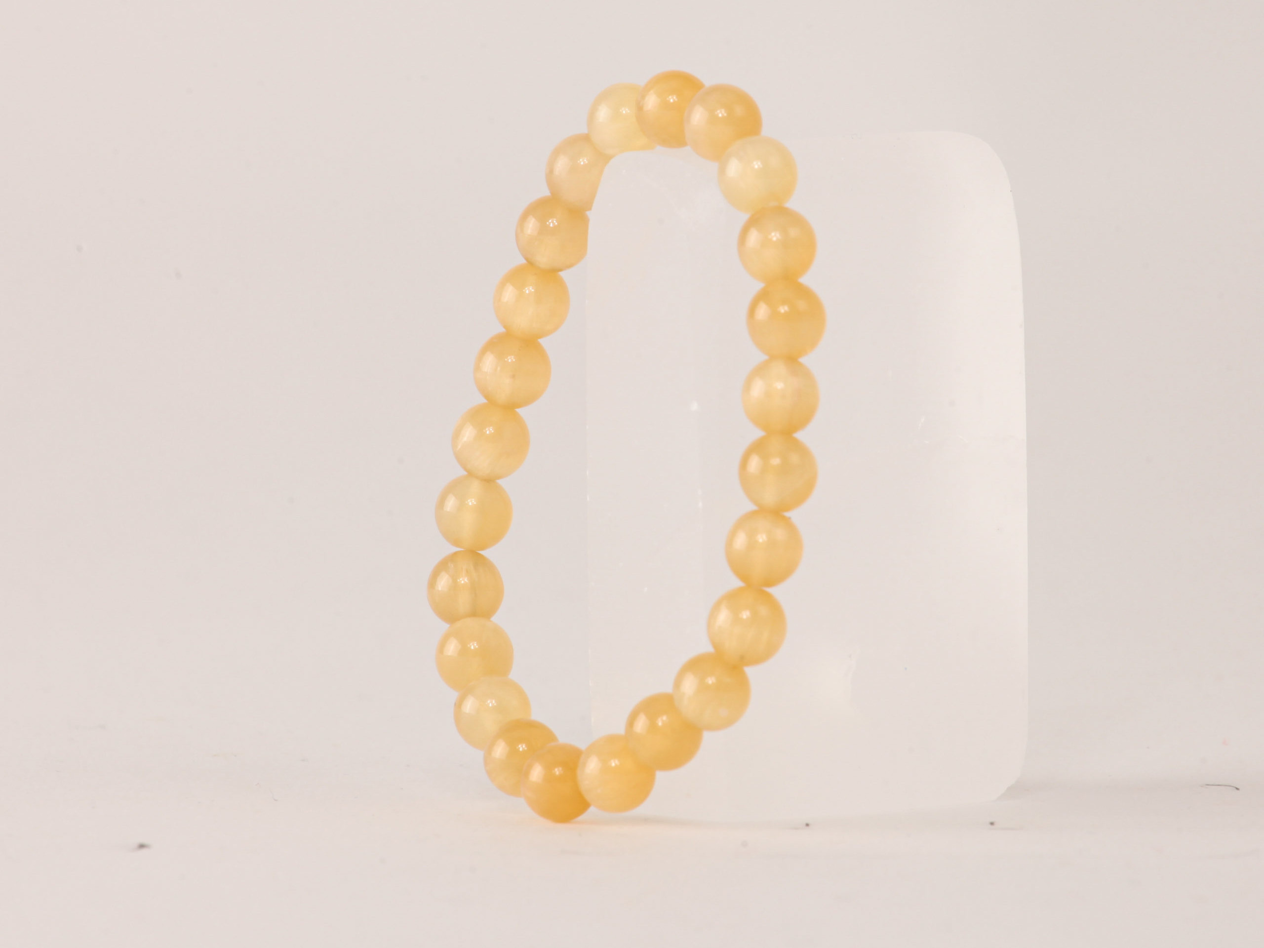 Bracelet Calcite Orange perles 8mm