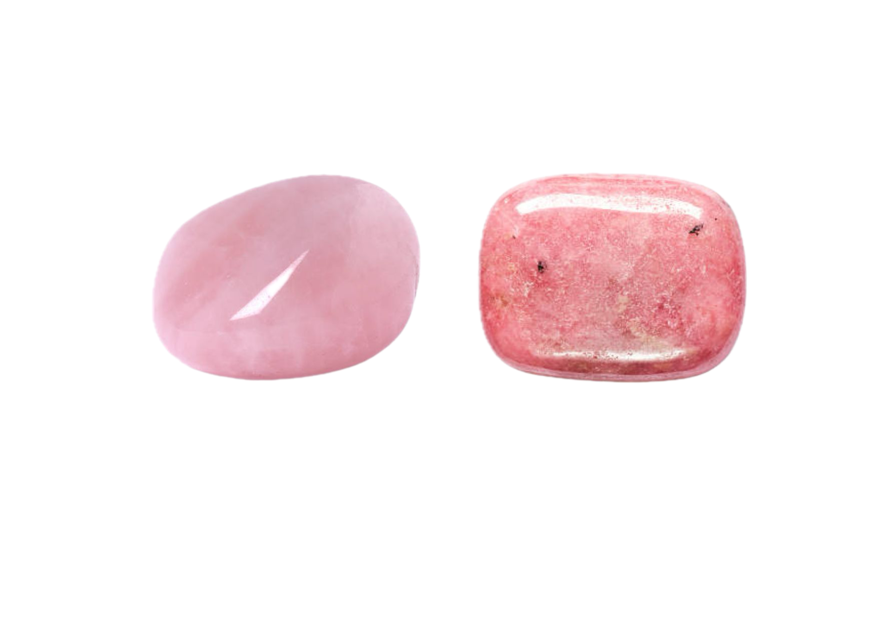 quartz rose et rhodonite