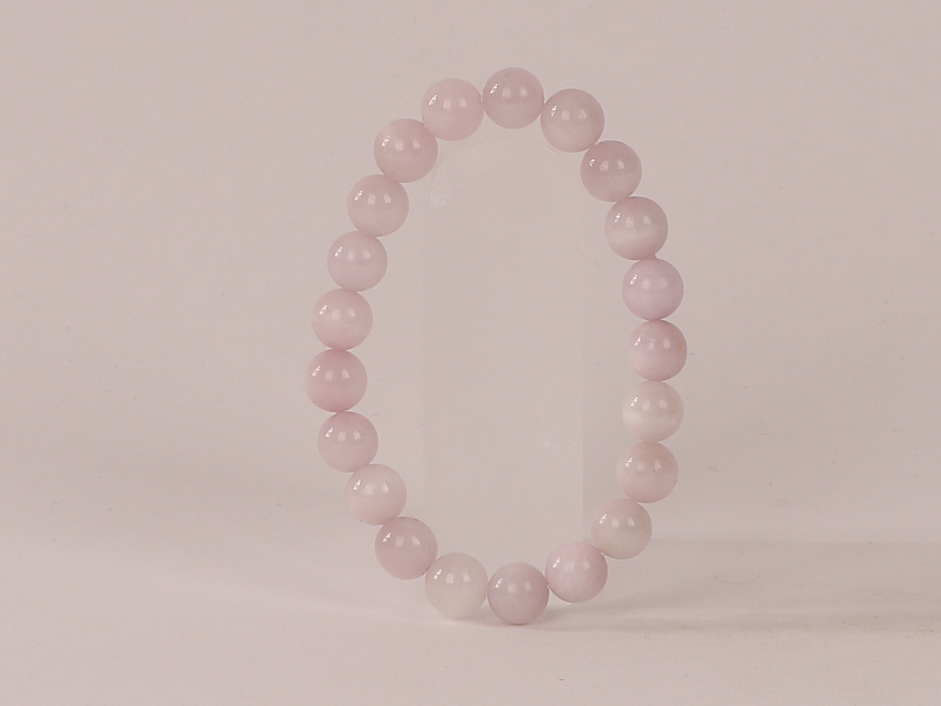 Bracelet Kunzite ‘A’ perles 8mm