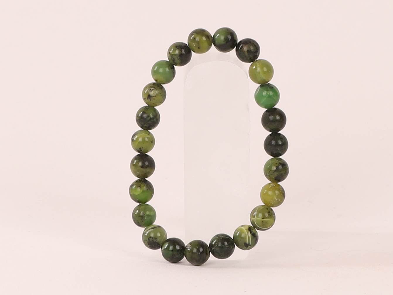 Bracelet Jade nephrite ‘A’ perles 8mm