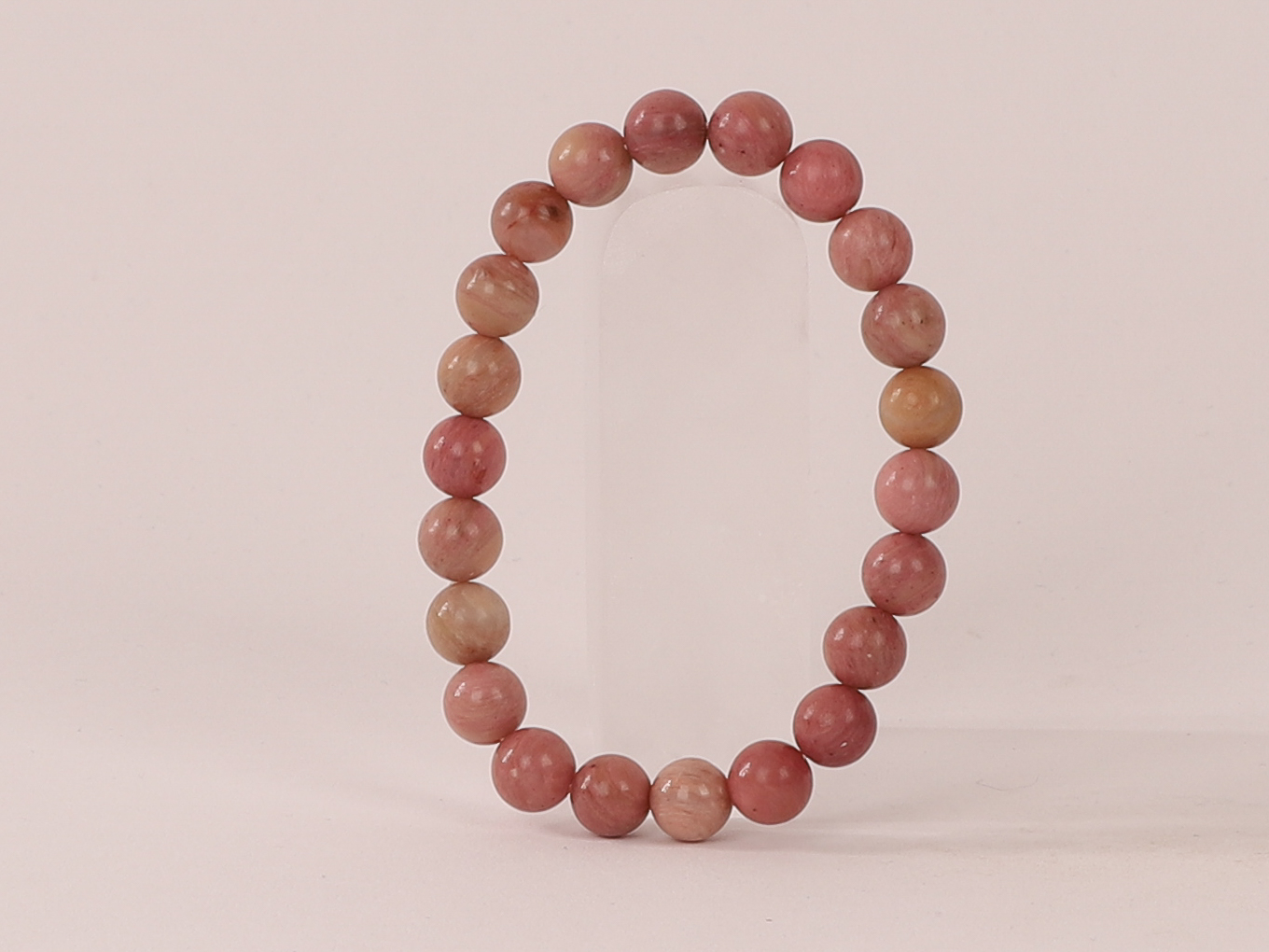 Bracelet Rhodonite unie 'A’ perles 8mm