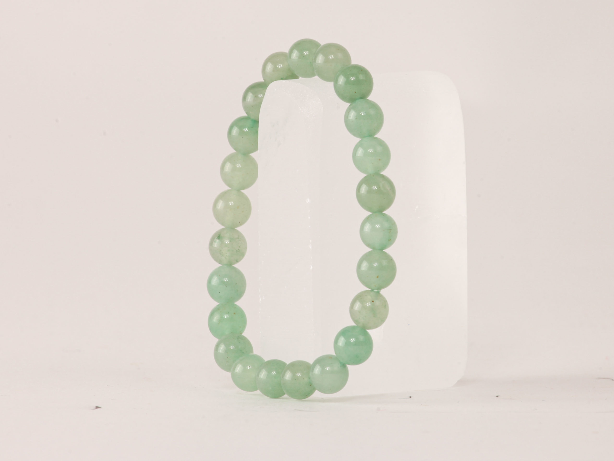 Bracelet Aventurine Verte 'A' perles 8mm