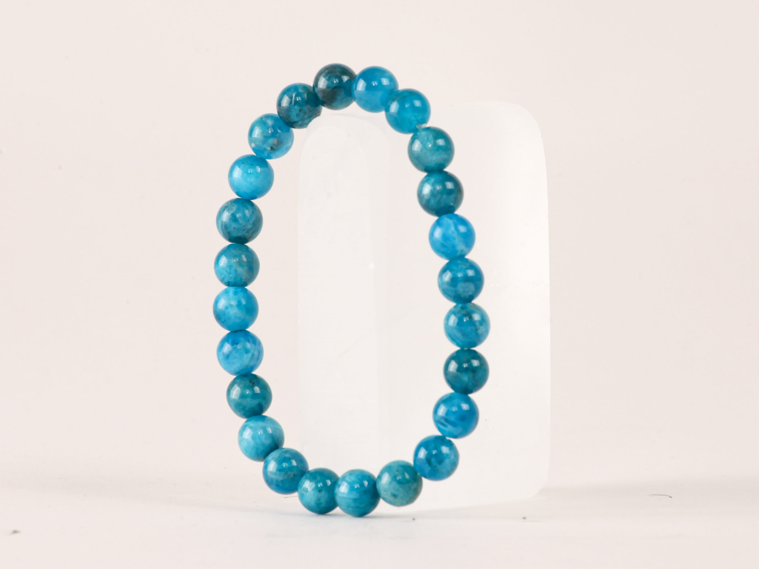 Bracelet Apatite 'AAA' perles 8mm