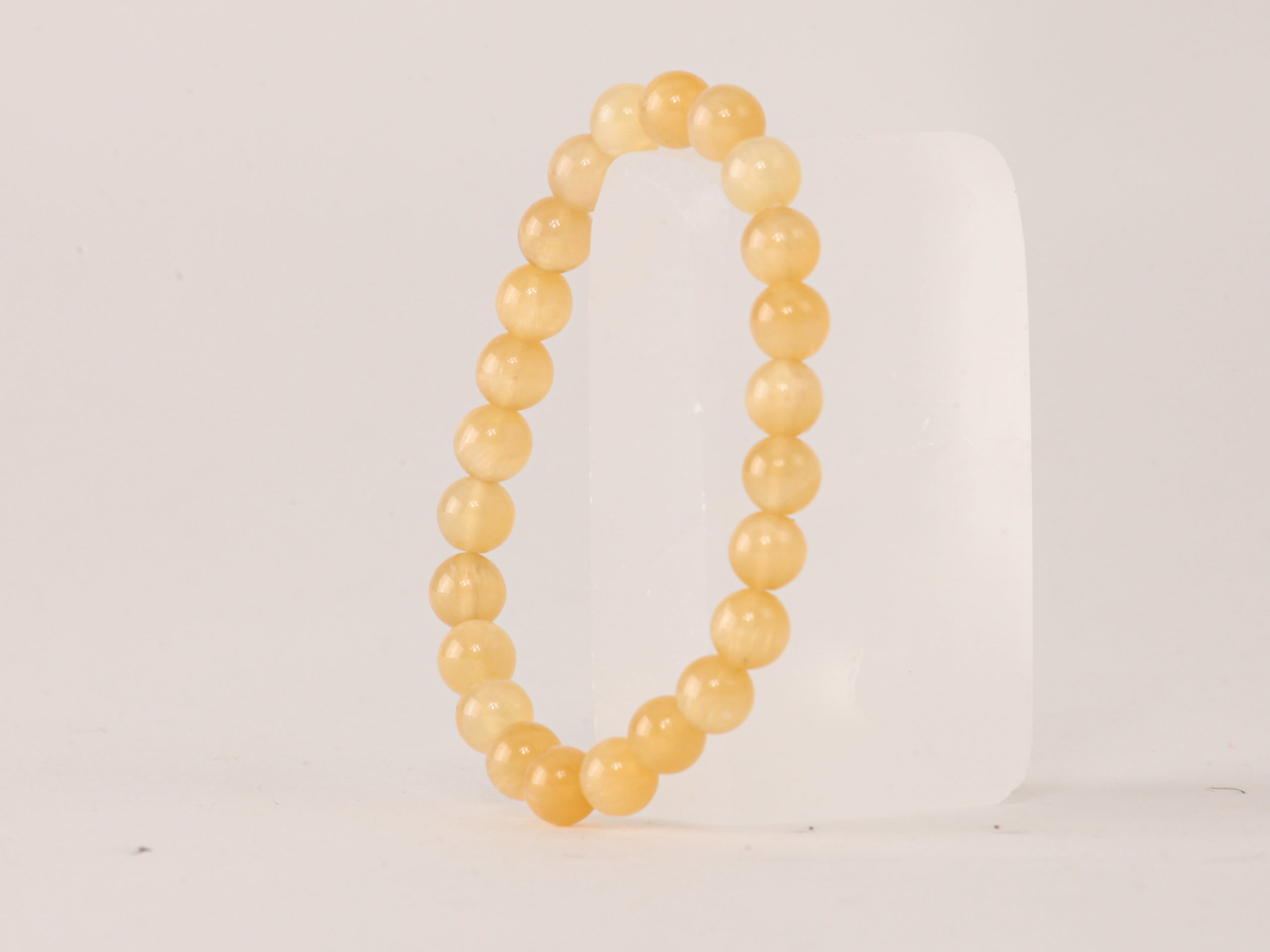 Bracelet Calcite Orange 'A' perles 8mm