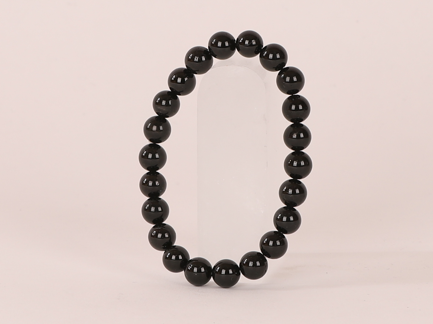 Bracelet Tourmaline Noire 'A' perles 8mm