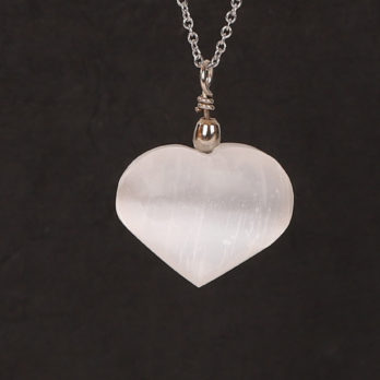 Pendentif Cœur Sélénite