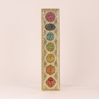 Porte-encens métal doré 7 Chakras