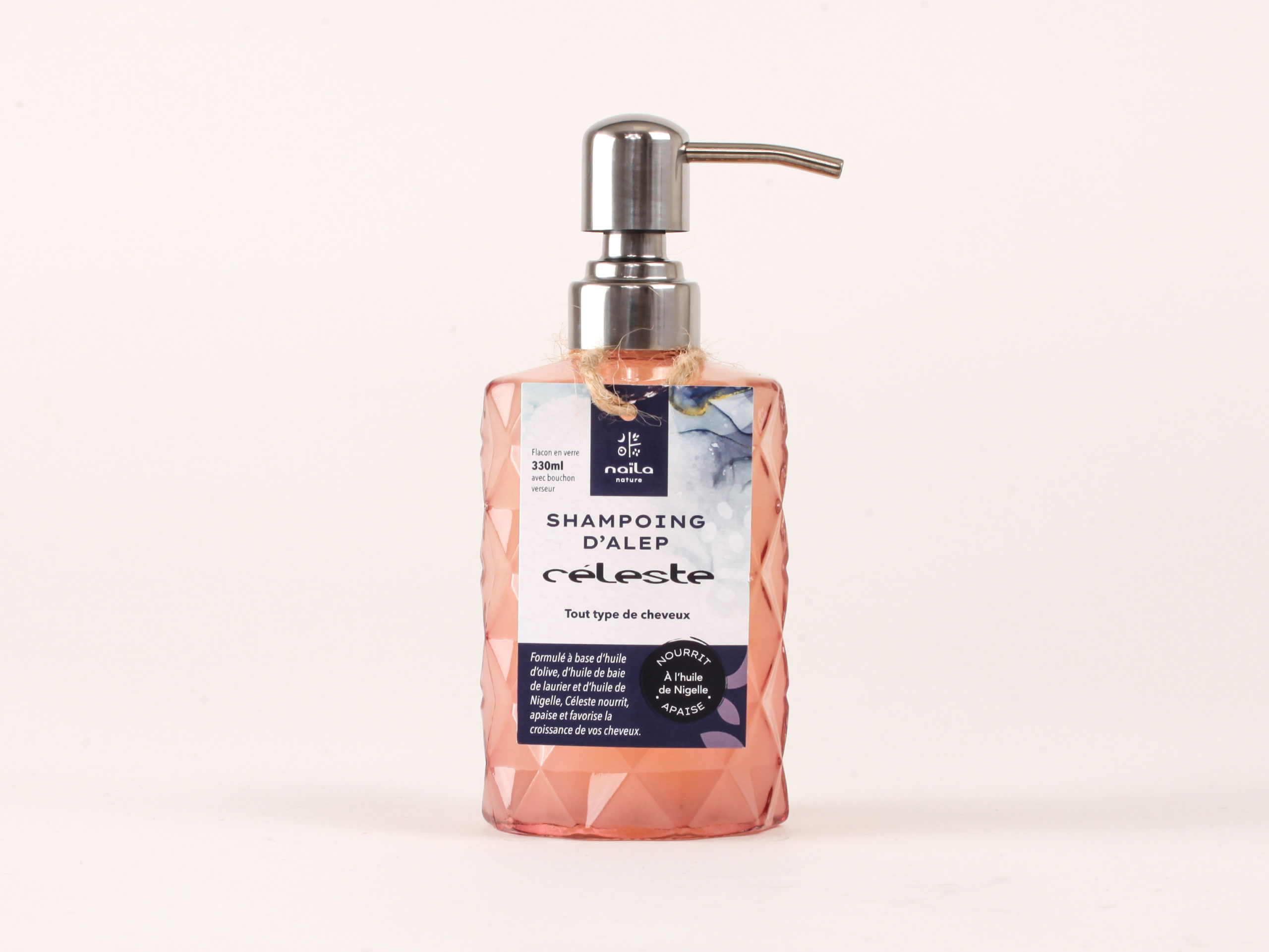 Shampoing d'Alep liquide à huile de nigelle "Céleste"