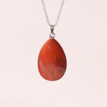 Pendentif Jaspe rouge en forme de larme