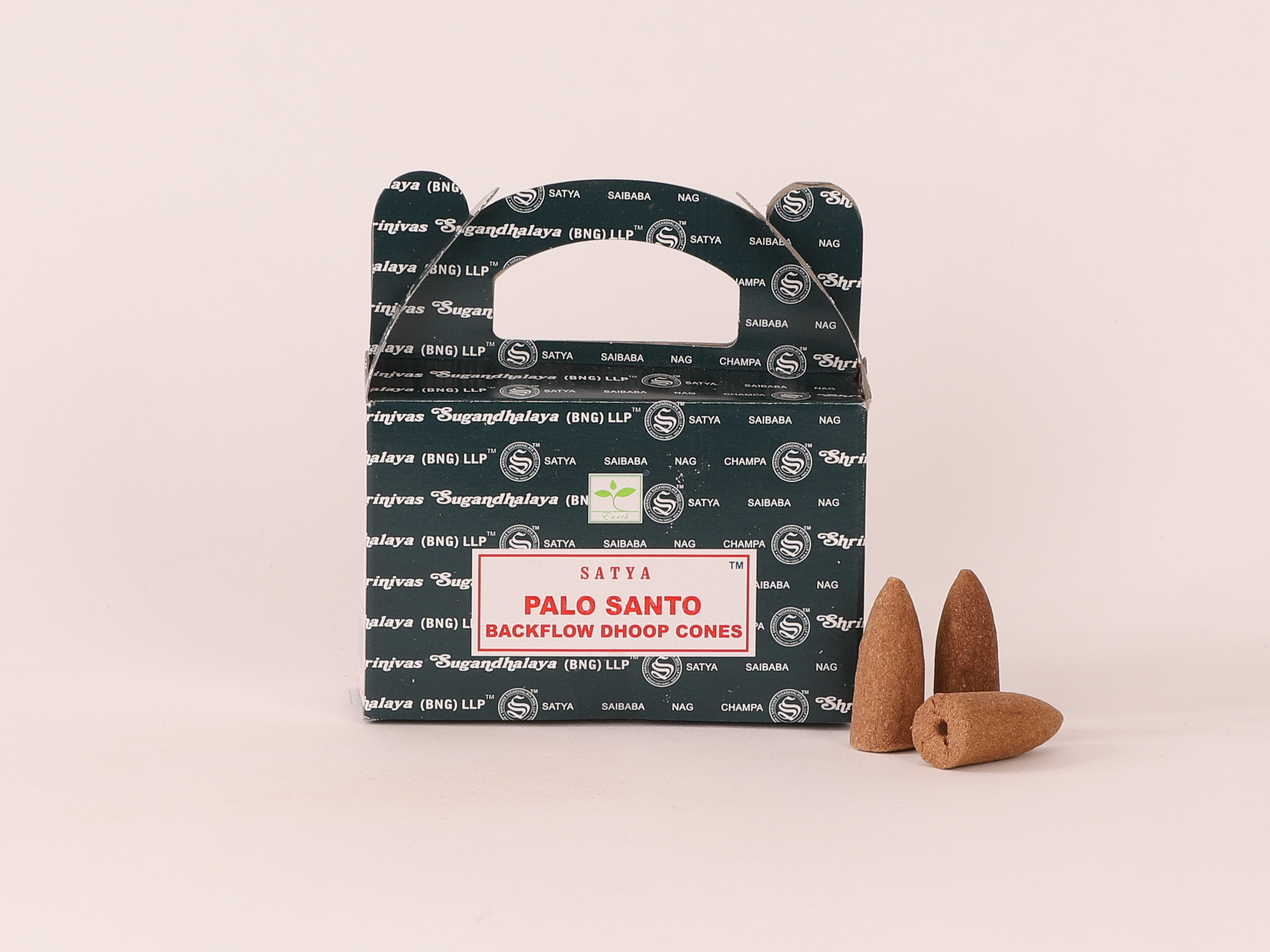 Lot de 3 encens  Satya Palo santo en cônes à refoulement