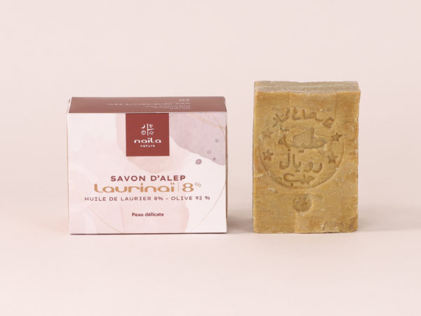 Lot de 3 savons d'Alep authentiques 8% "Laurinaï"