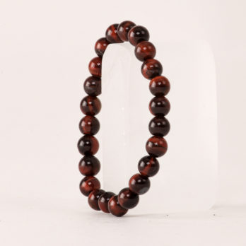 Bracelet Œil de Taureau 'A' perles 8mm