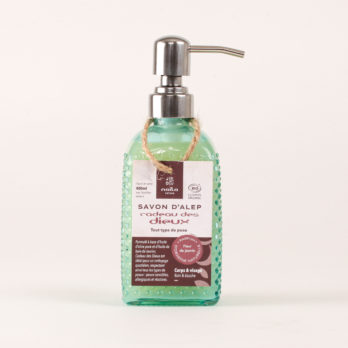Savon d'Alep liquide Jasmin "cadeau des dieux" certifié BIO
