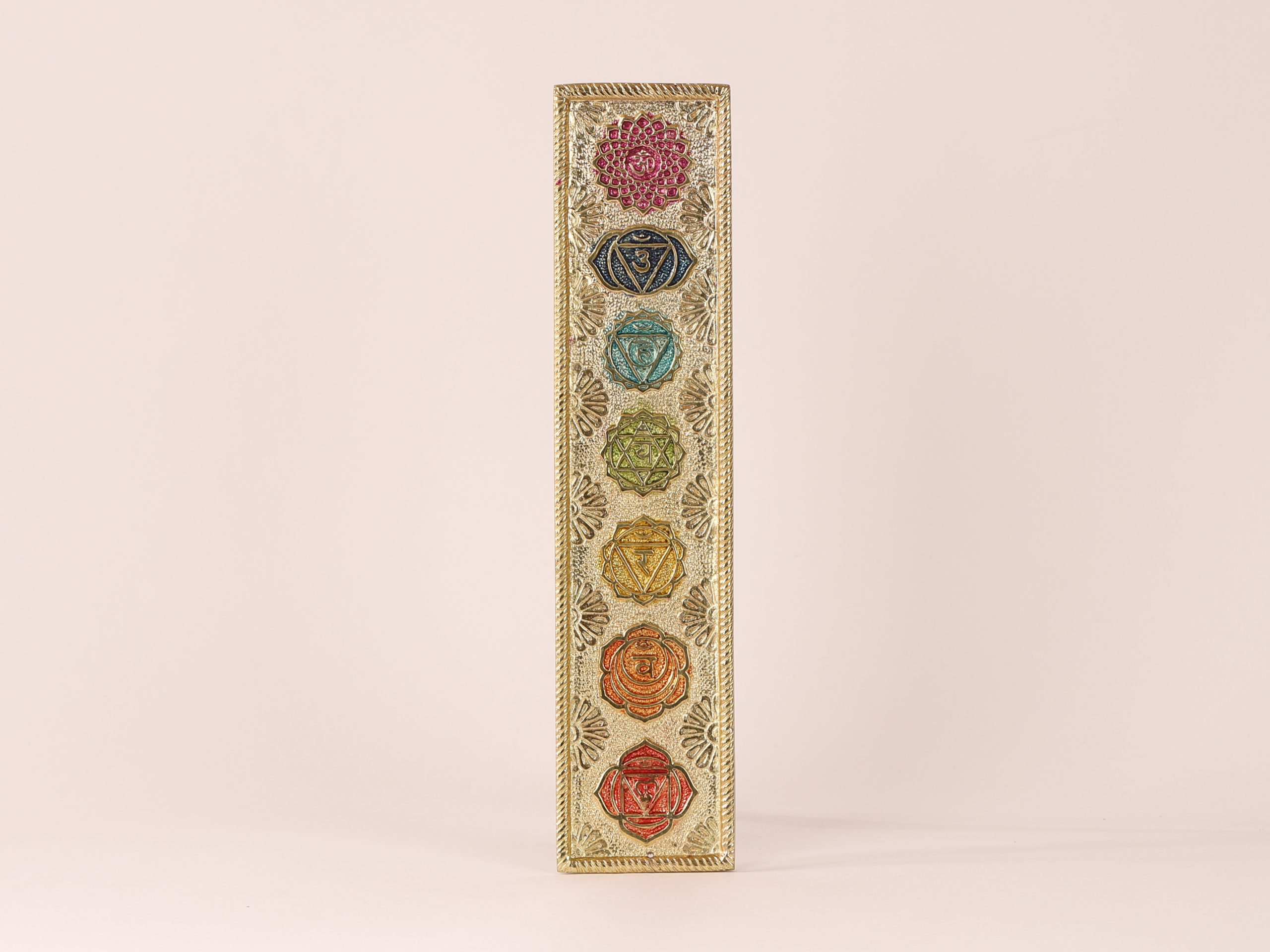Porte-encens métal doré 7 Chakras