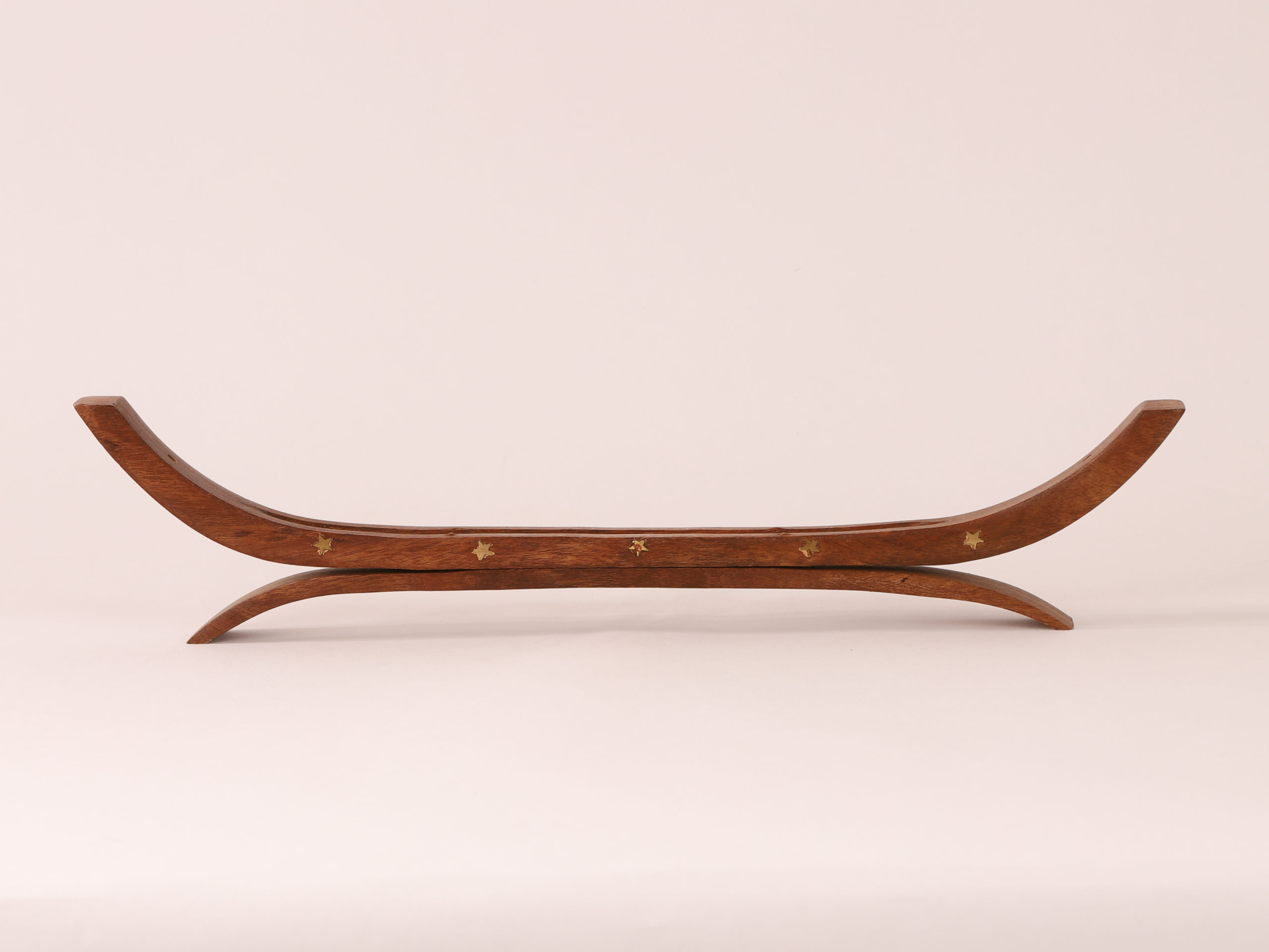 Porte-encens bois double pirogue