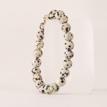 Bracelet Jaspe Dalmatien 'A' perles 8mm