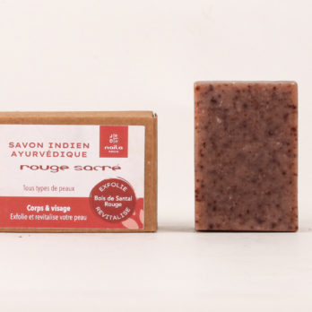 Lot de 2 savons Ayurvédiques Bois de Santal "Rouge Sacré"