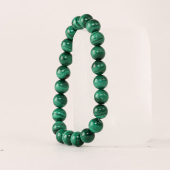 Bracelet Malachite 'Dark' 'AA' perles 8mm