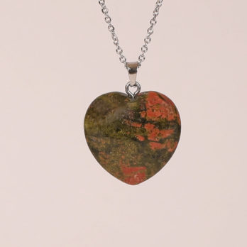 Pendentif Cœur Unakite