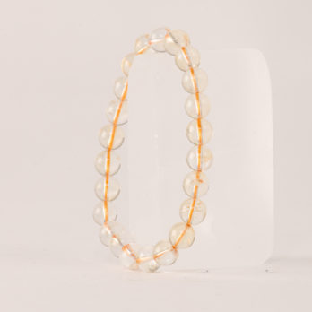 Bracelet Citrine naturelle 'A' perles 8mm