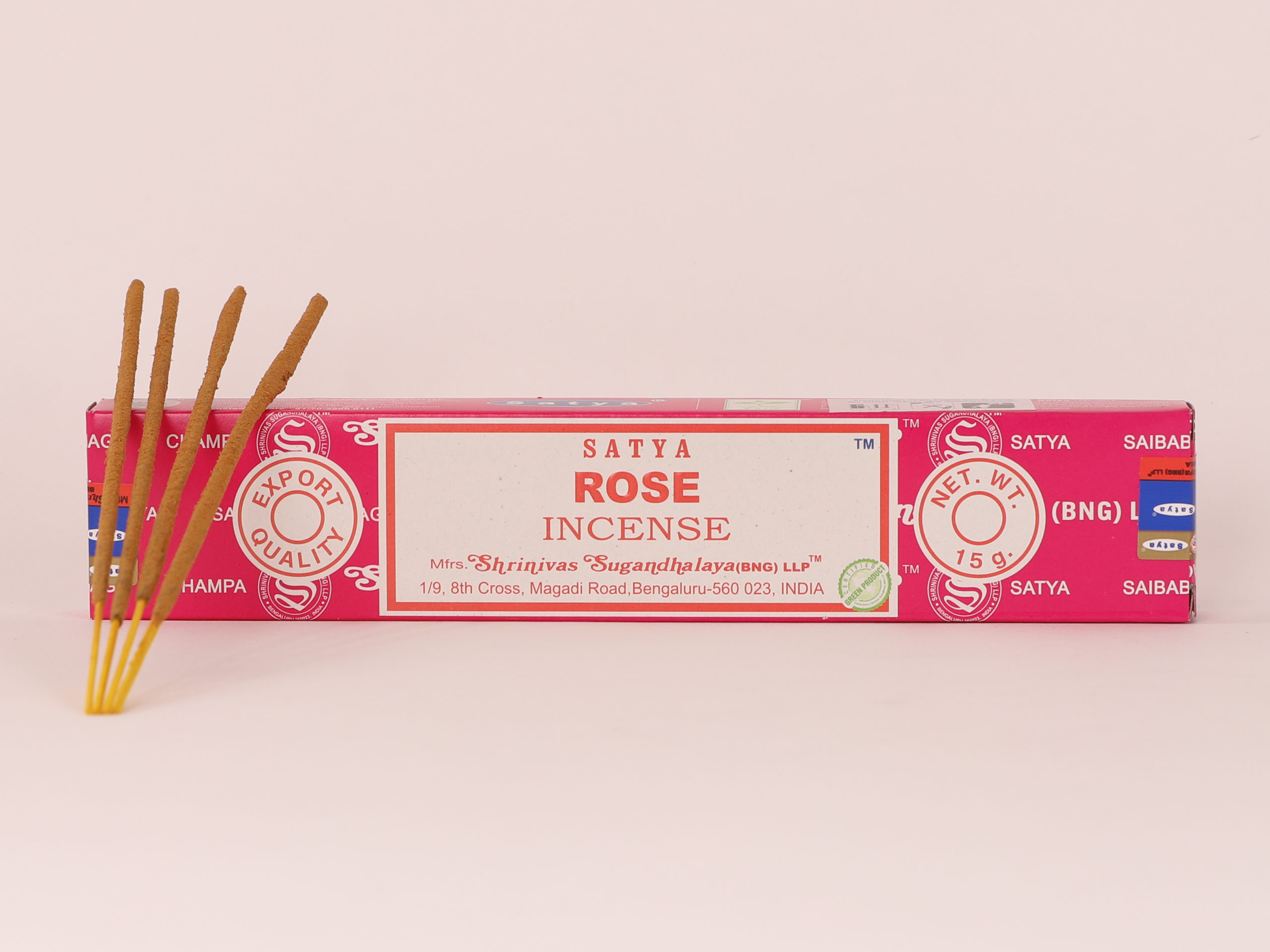 Lot de 5 encens Satya Rose en bâtons