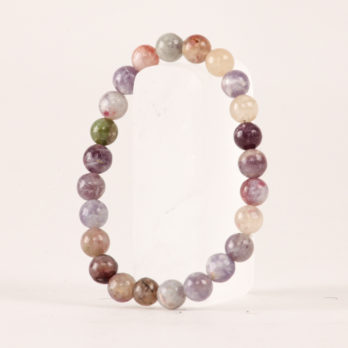 Bracelet Tourmaline Multicolore 'A' perles 8mm