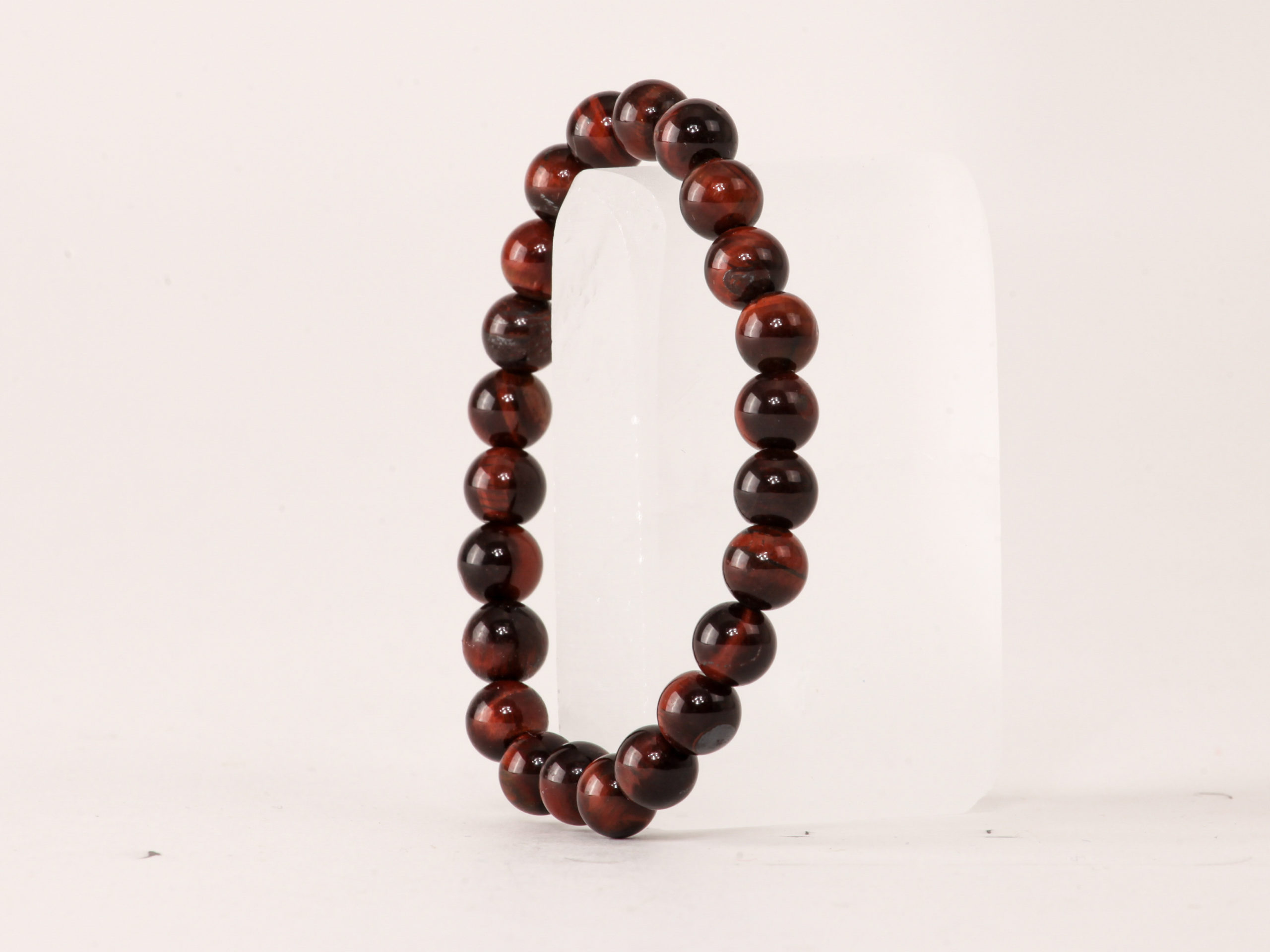 Bracelet Œil de Taureau 'A' perles 8mm