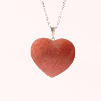 Pendentif coeur cornaline