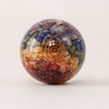 Orgonite ronde 7 chakras