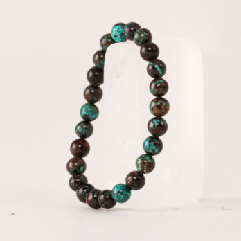Bracelet Chrysocolle 'AA' perles 8mm