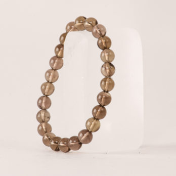 Bracelet Quartz Fumé 'A' perles 8mm