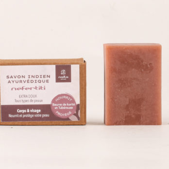 Lot de 2 savons Ayurvédiques beurre de karité & tubéreuse "Néfertiti"