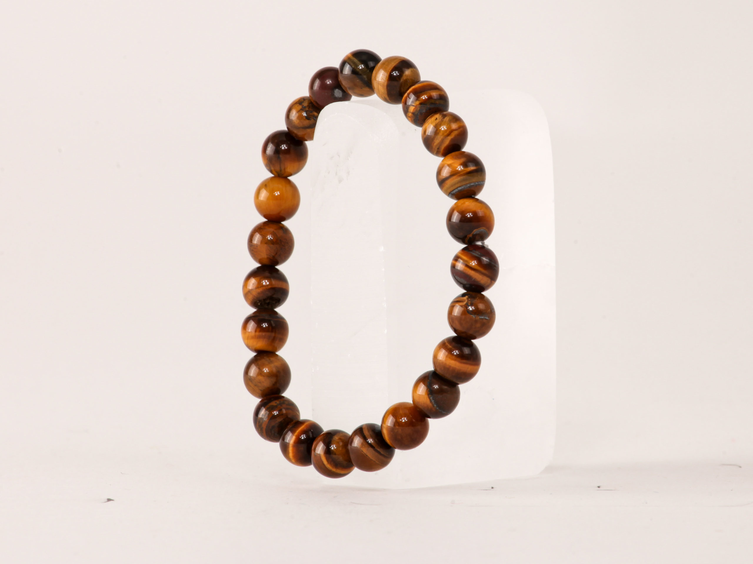 Bracelet Œil de Tigre 'A' perles 8mm
