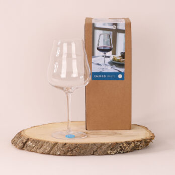Verre à vin Calix énergisant fleur de vie blanche