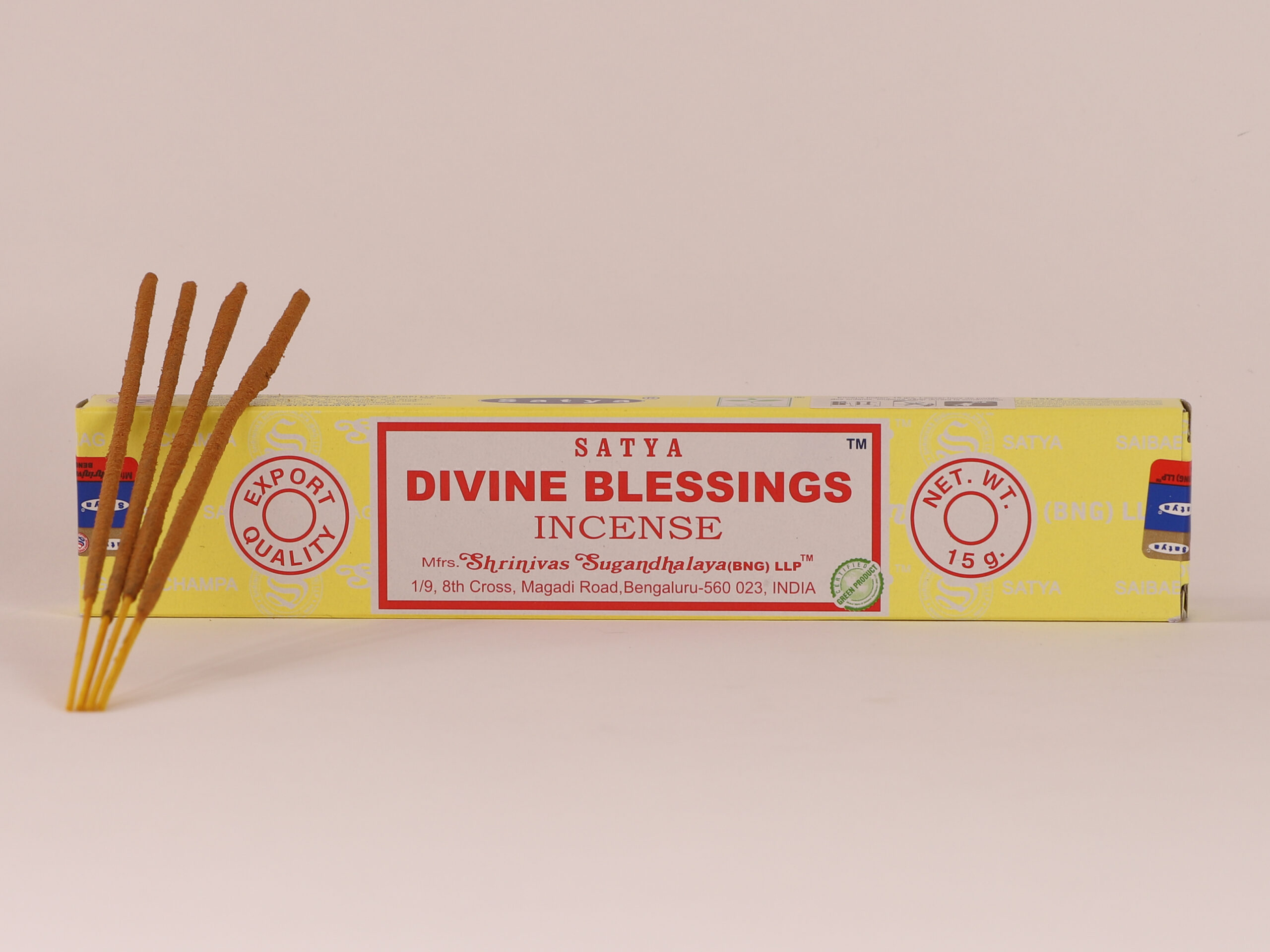 Lot de 5 encens Satya Divine blessings en bâtons
