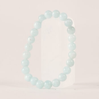 Bracelet Aigue Marine 'AA+' perles 8mm