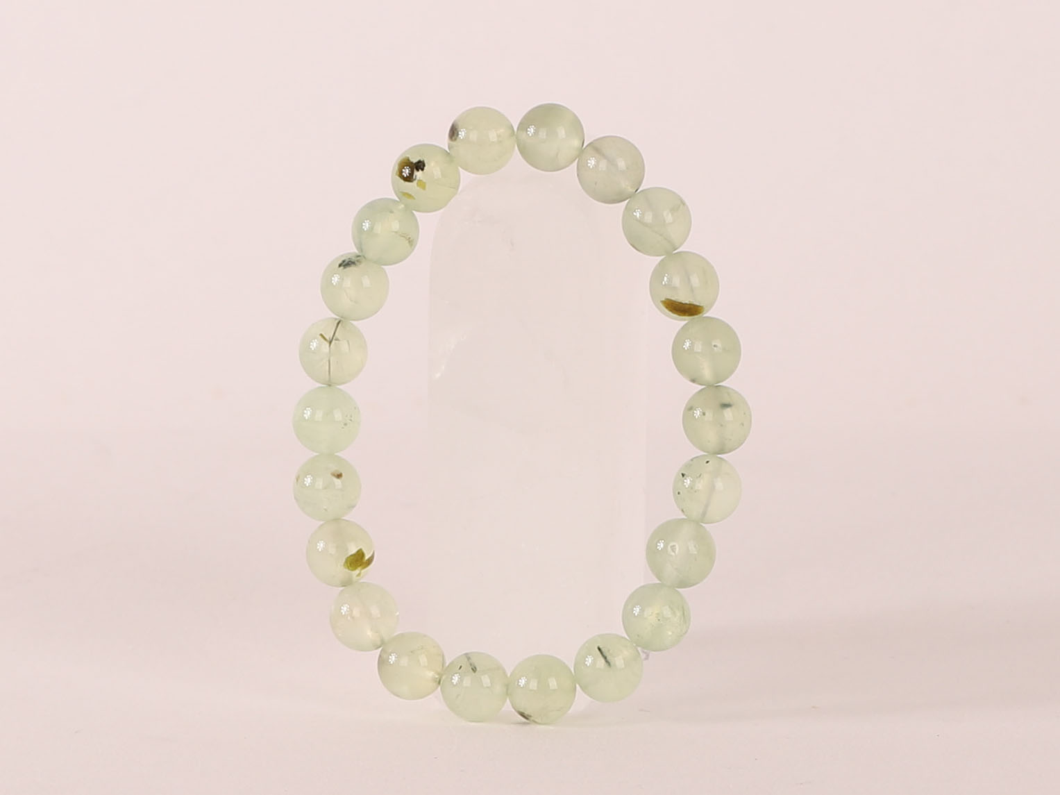 Bracelet Prehnite 'A'  perles 8mm