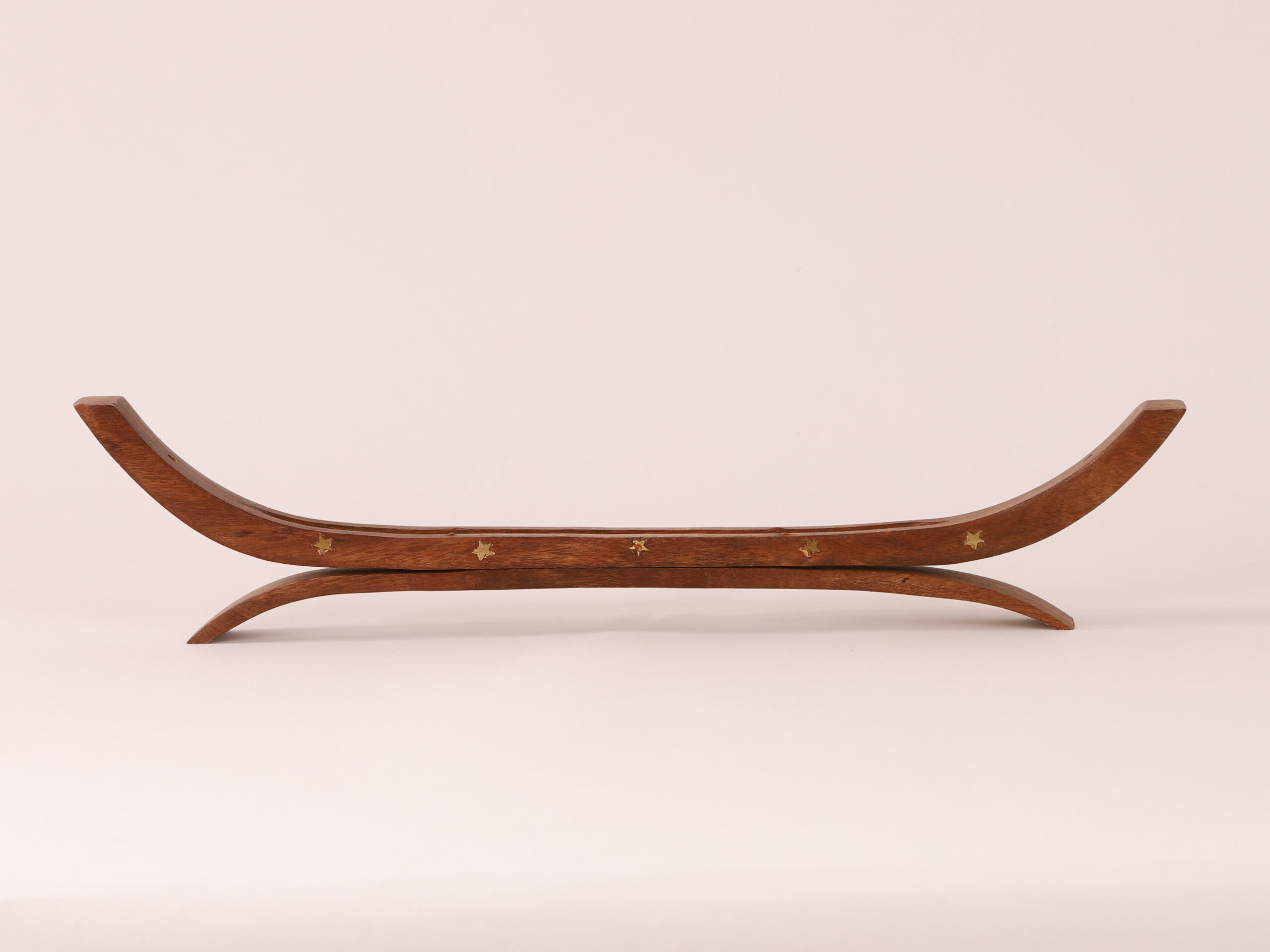 Porte-encens bois double pirogue