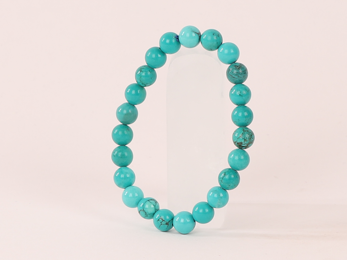 Bracelet Turquoise ‘A’ perles 8mm
