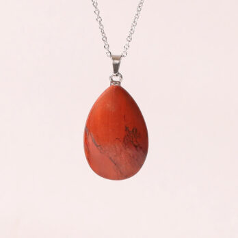 Pendentif Jaspe rouge en forme de larme