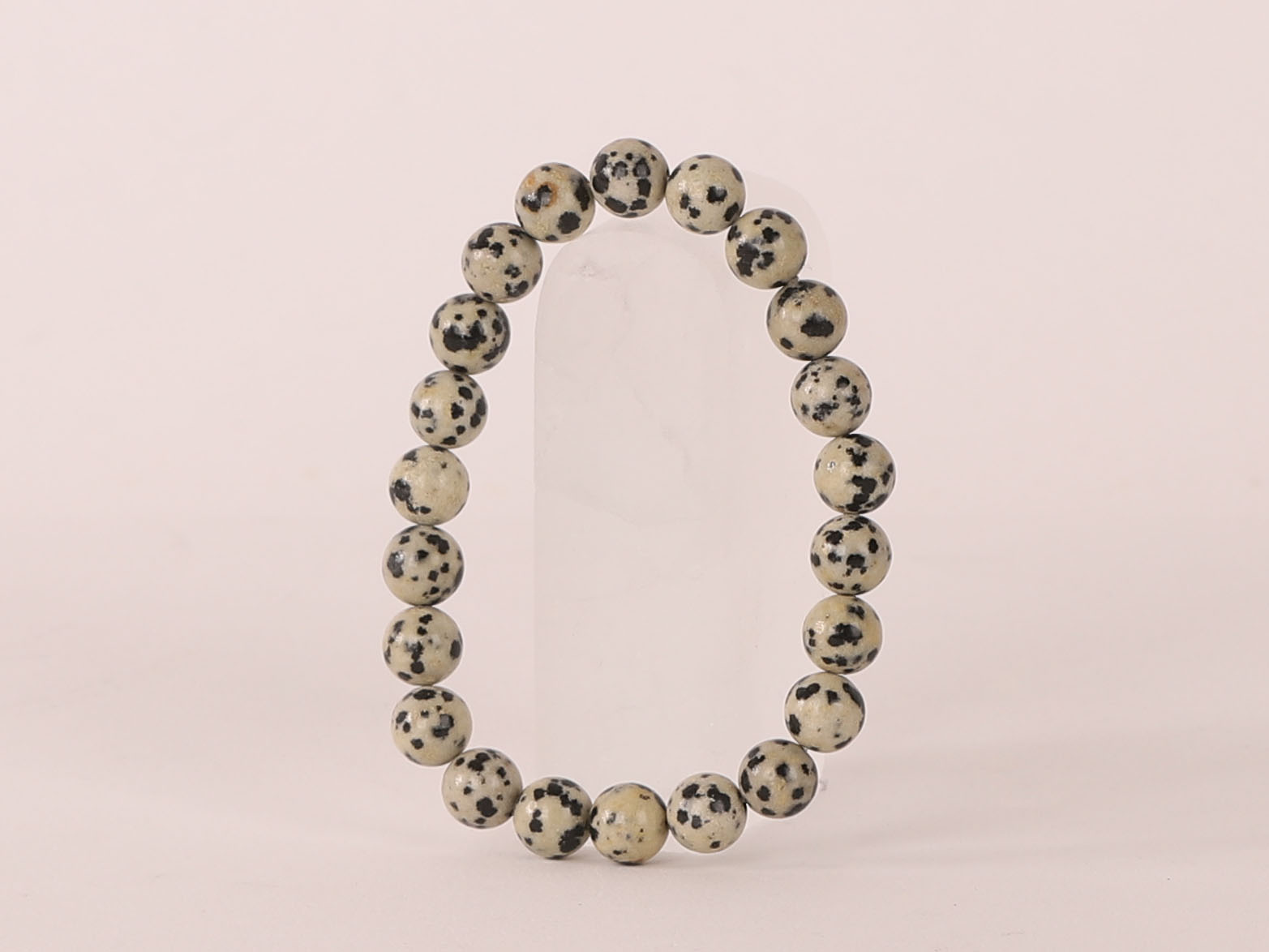 Bracelet Jaspe Dalmatien 'A' perles 8mm