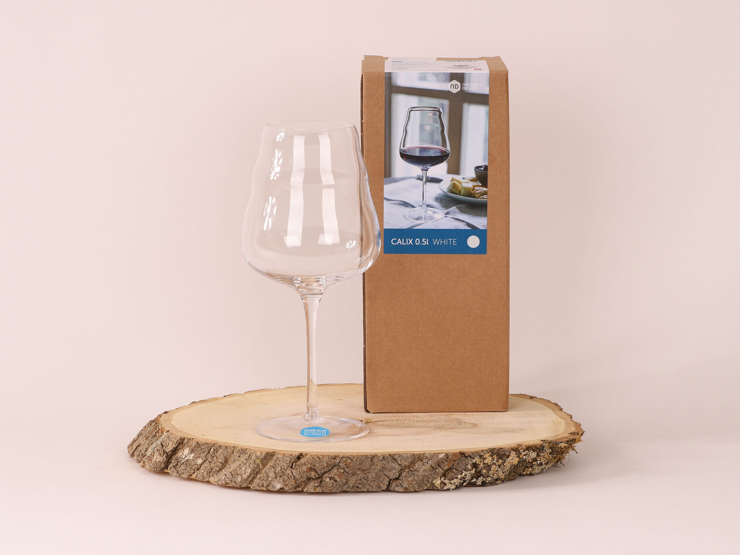 Natures-Design Calix verre à vin fleur de vie blanche