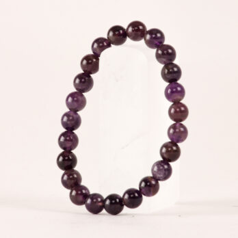 Bracelet Améthyste 'A' Dark perles 8mm