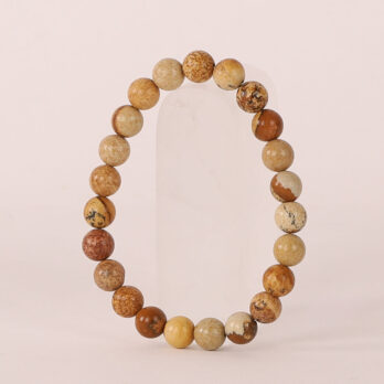 Bracelet Jaspe Paysage 'A' perles 8mm