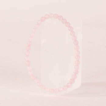 Bracelet Quartz Rose 'A' perles 4mm
