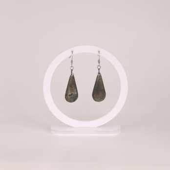 Boucles d'oreilles goutte Labradorite arc-en-ciel attache crochet