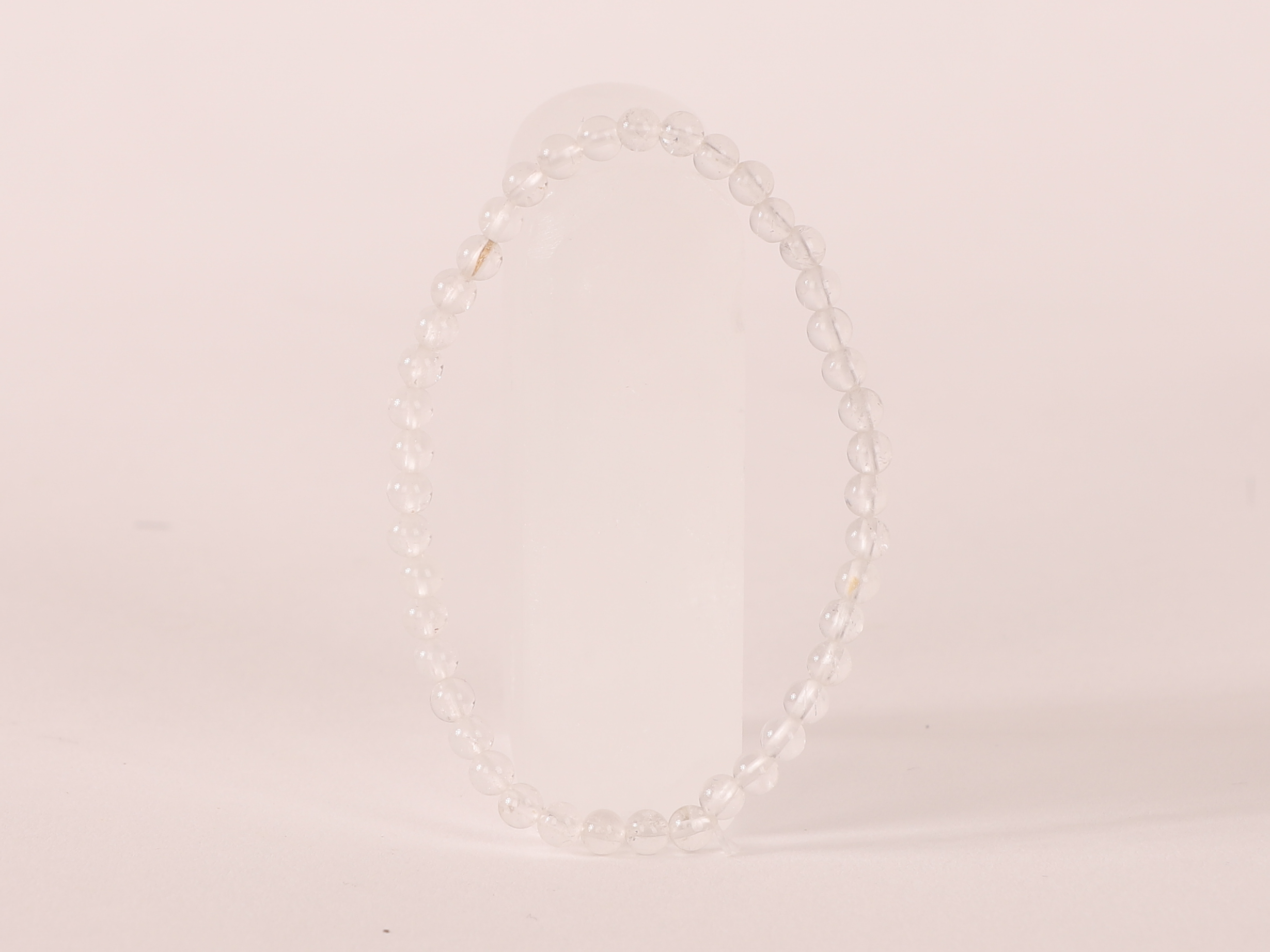 Bracelet Cristal de Roche 'A' perles 4mm