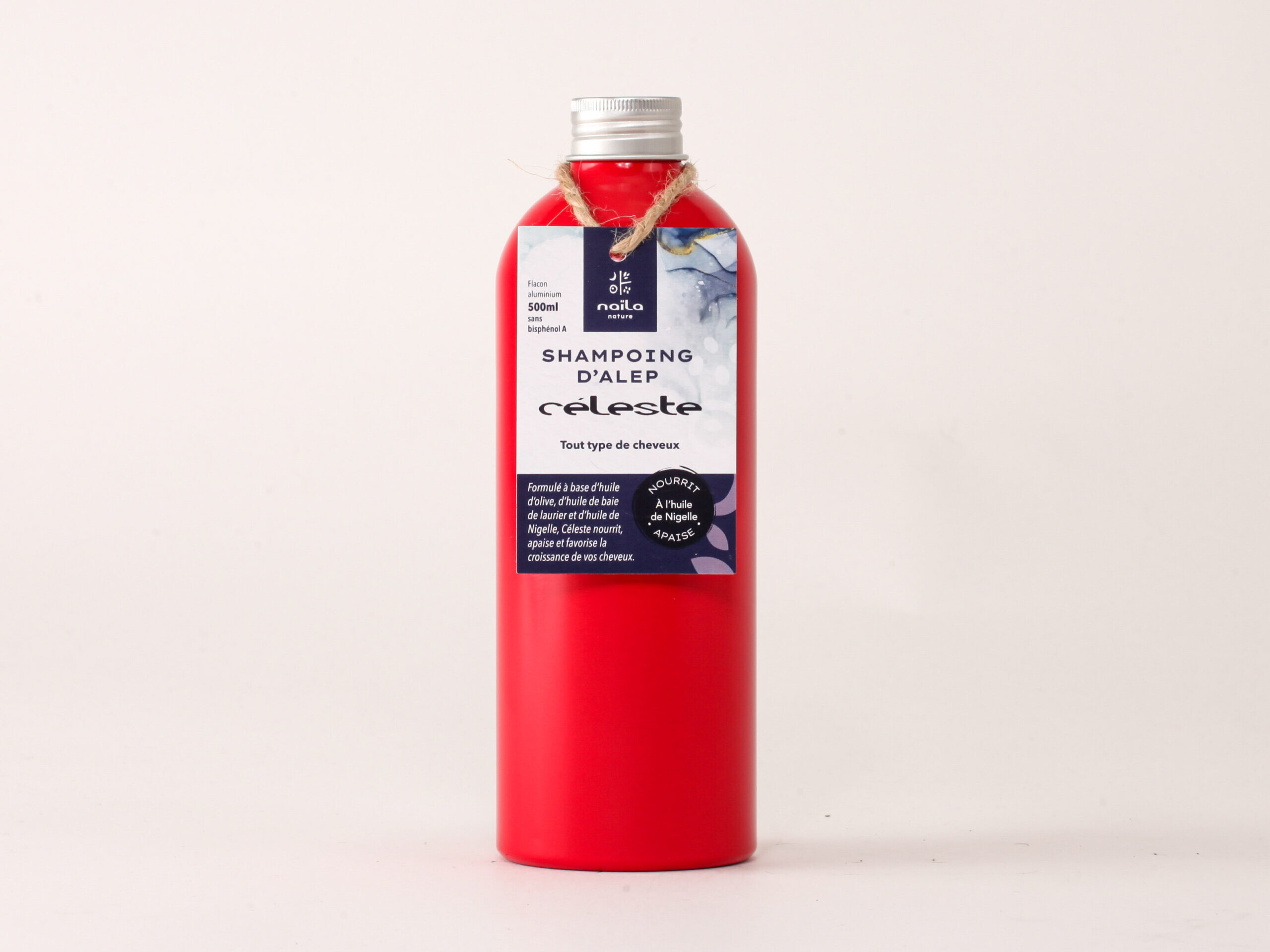 Shampoing d'Alep liquide à huile de nigelle "Céleste" 4 Shampoing d'Alep liquide à huile de nigelle