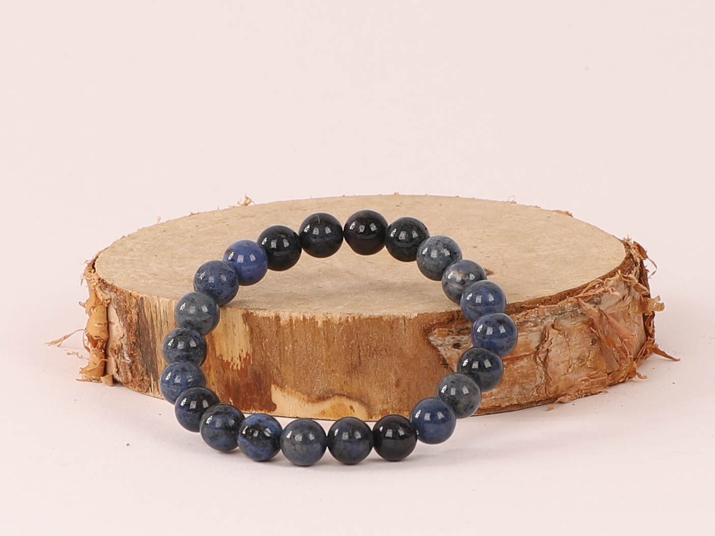 Bracelet Dumortérite 'A' perles 8mm 3